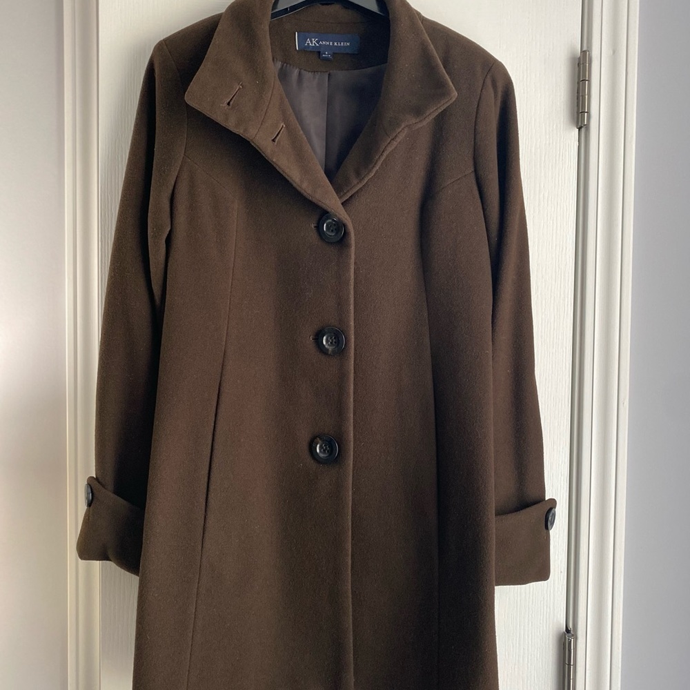 Anne Klein Dark Brown Pea Coat